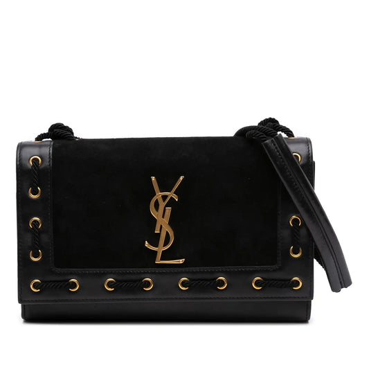 Saint Laurent Medium Suede Rope Stitch Kate Crossbody
