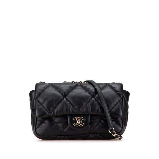 Chanel Medium Quilted Calfskin Bubbly Flap