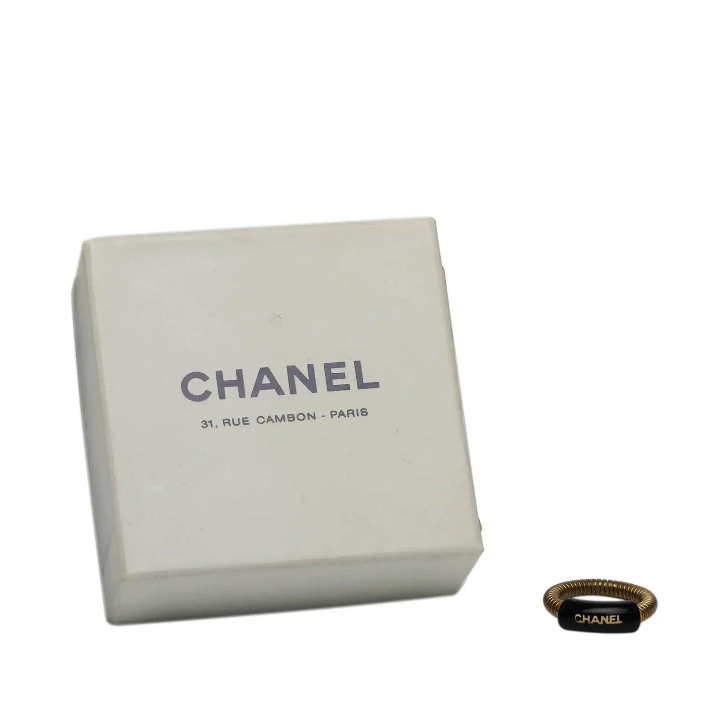 Chanel Gold Plated Logo Ring