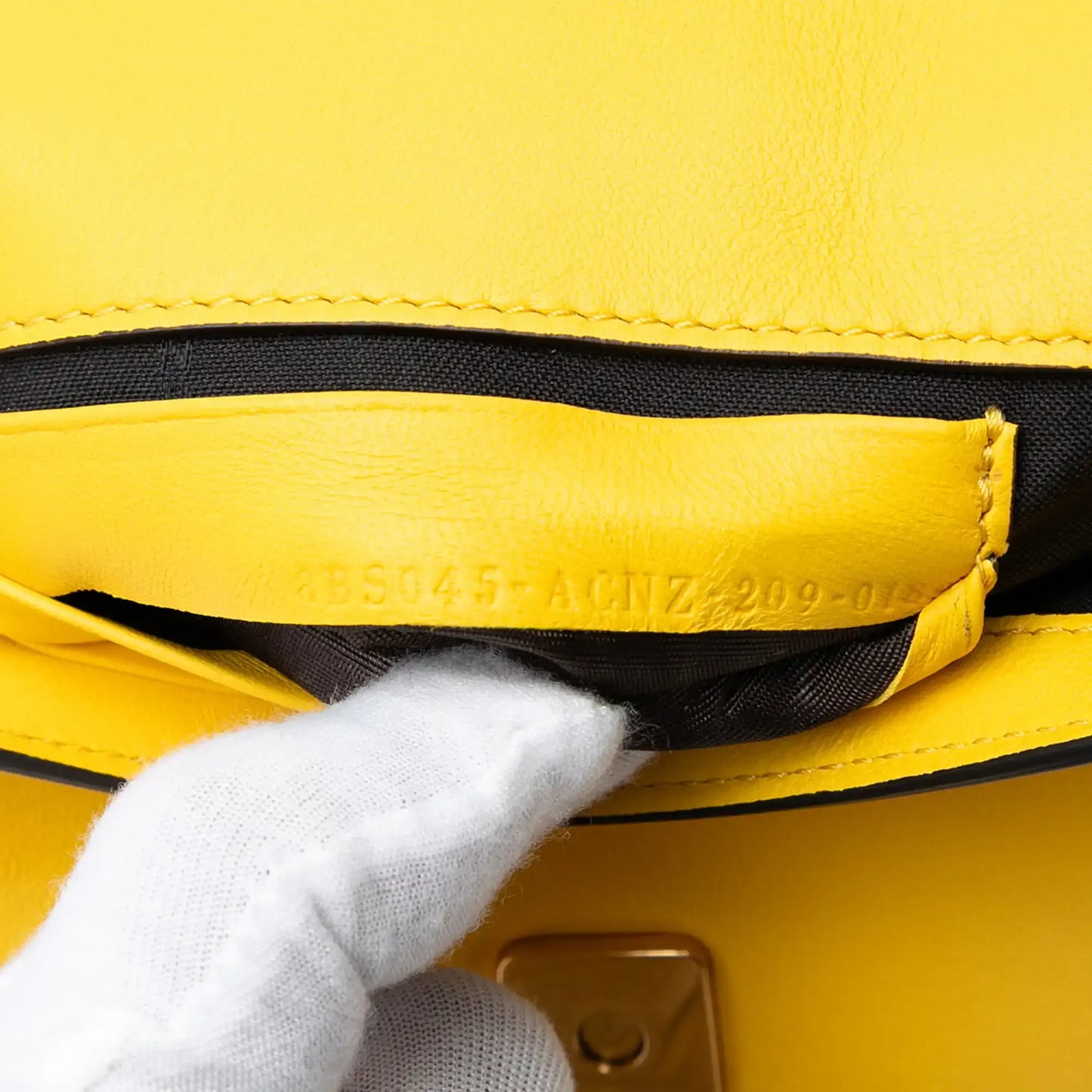 Fendi Mini Bicolor Nappa Apolo Chain Baguette Shoulder Bag