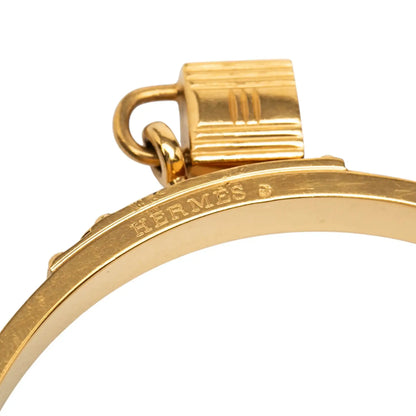 Hermès Leather Kelly Cadena Lock Bangle Bracelet
