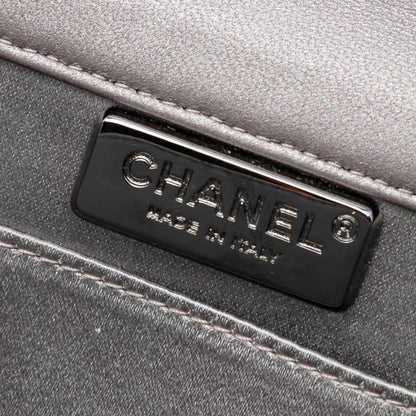 Chanel Small Lambskin Chocolate Bar CC Piercing Studded Chain Flap