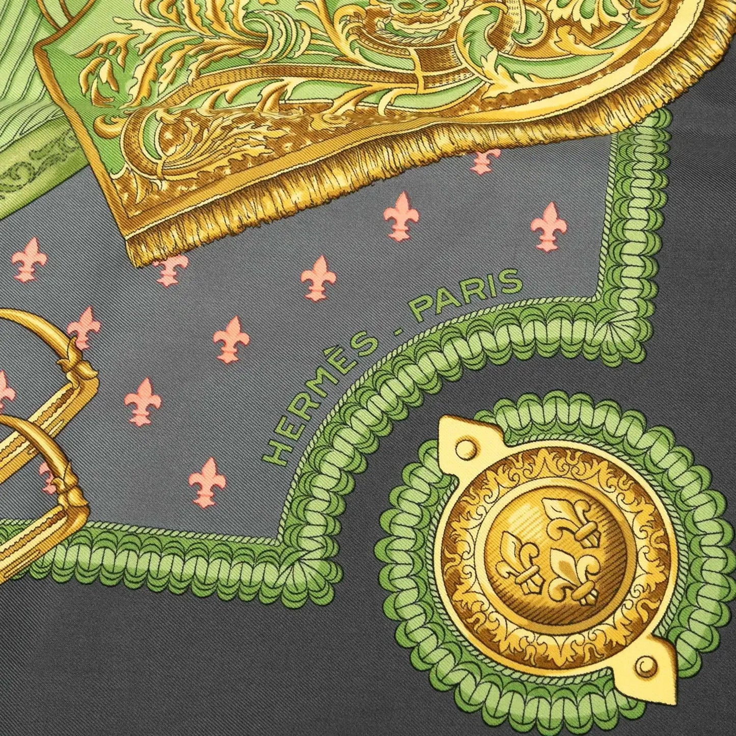 Hermès Selles A Housse Silk Scarf 90