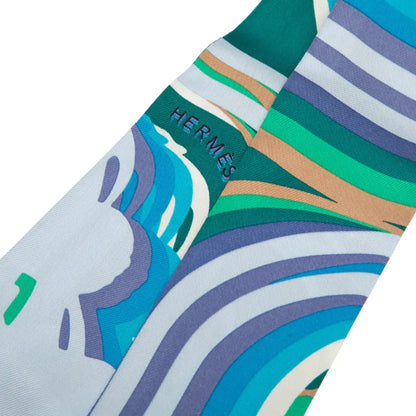 Hermès Brides De Gala Shadow Silk Twilly Scarf