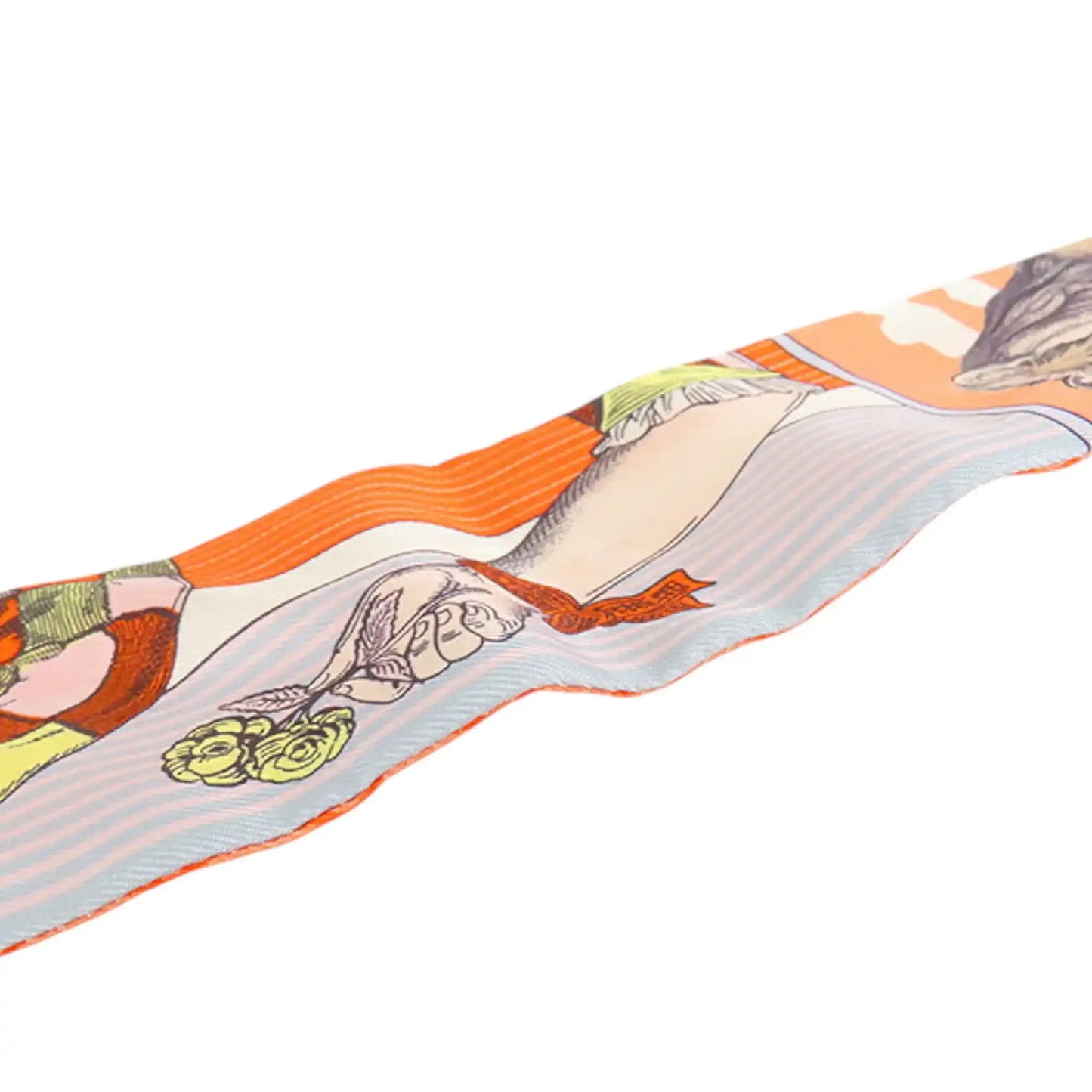 Hermès Grand Theatre Nouveau Silk Twilly Scarf