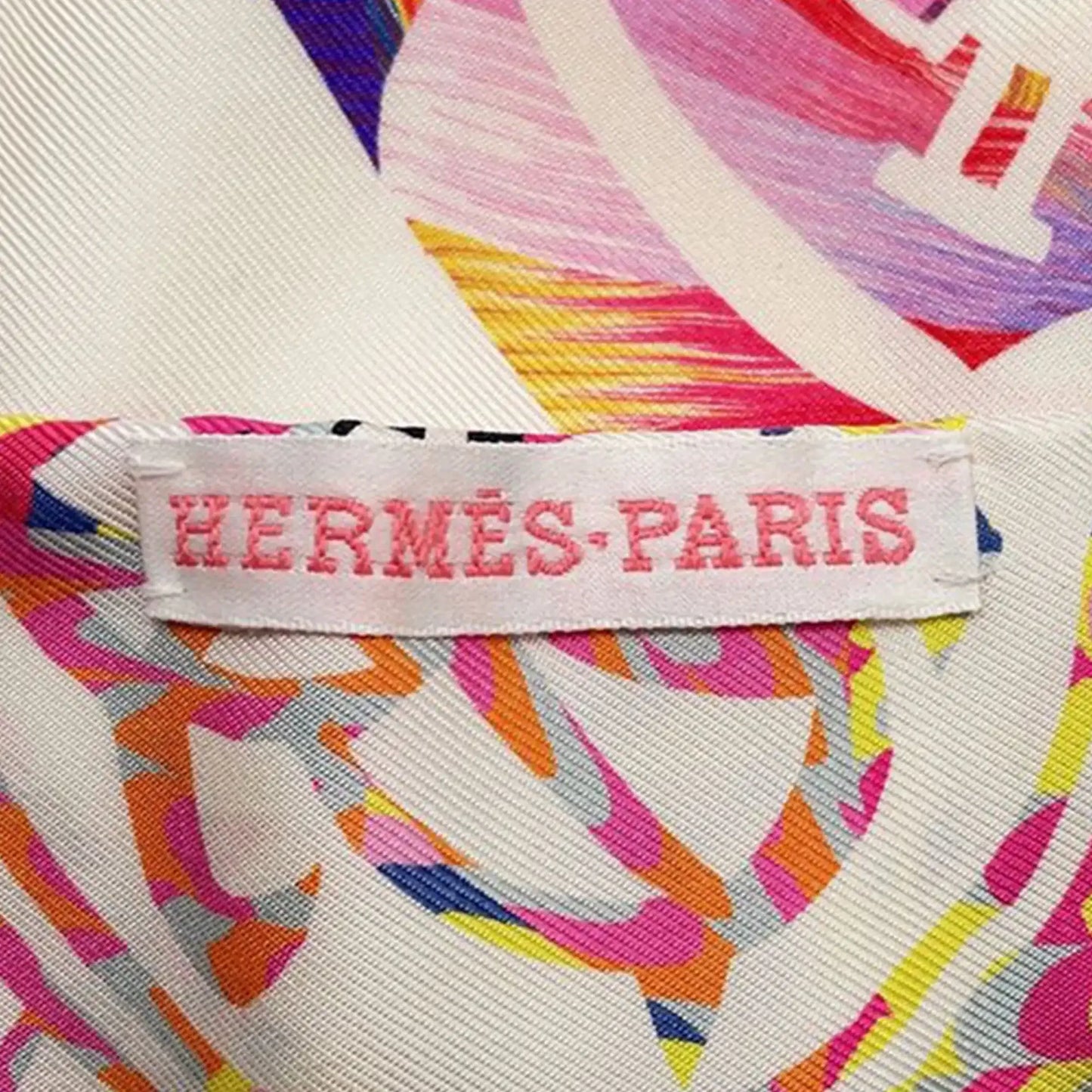 Hermès Ex Libris Marble Silk Twilly Scarf