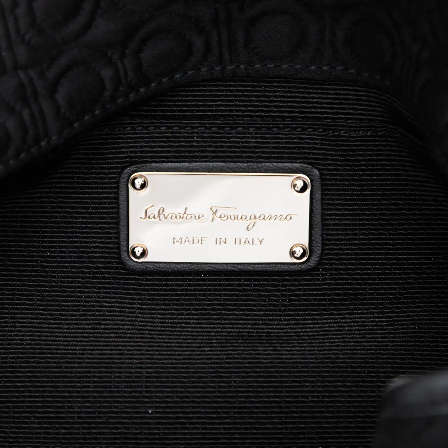 Ferragamo Gancini Canvas Handbag