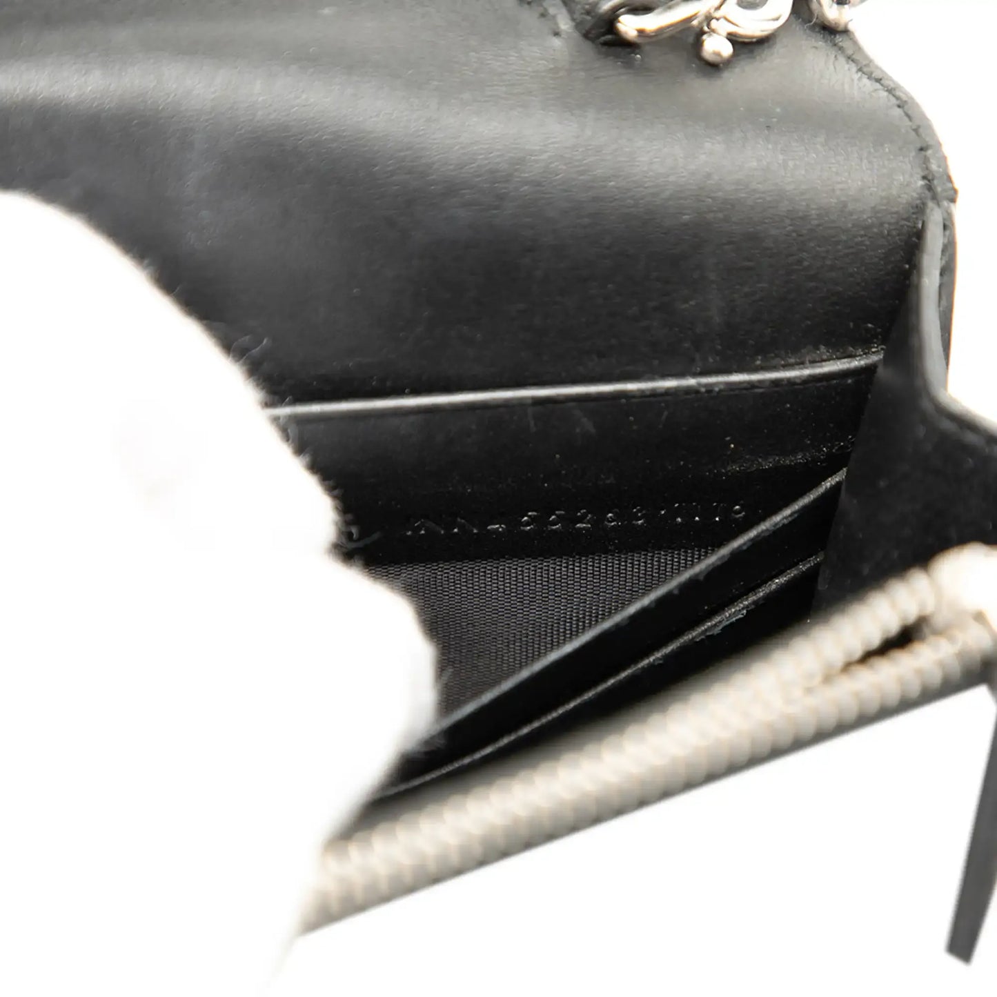 Saint Laurent Calfskin Cloud Star Applique Classic Monogram Kate Tassel Wallet on Chain