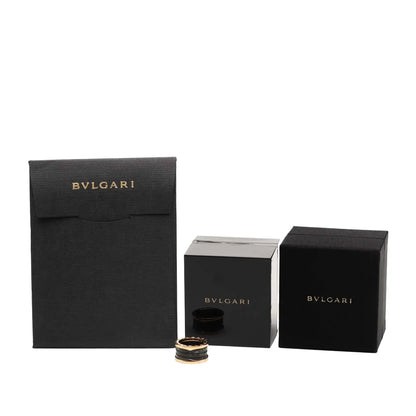 Bvlgari 18K Rose Gold and Bowenite B Zero1 Four Band Ring