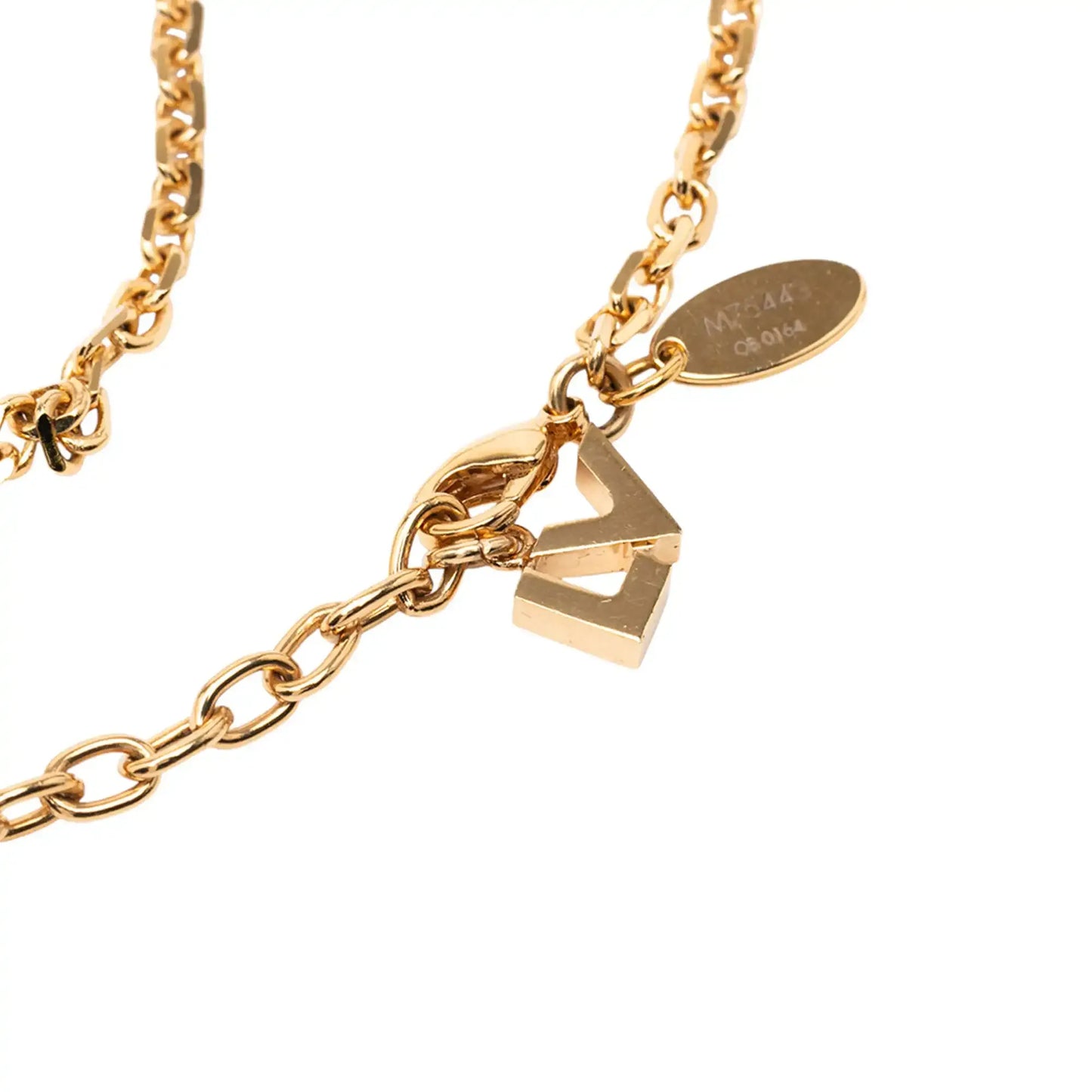 Louis Vuitton Gold Plated Charmy Pearl Necklace