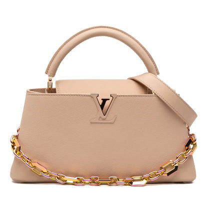 Louis Vuitton Grained Calfskin Capucines East West MM