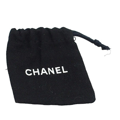 Chanel CC Gold Plated Faux Pearl Bullet Back Earrings