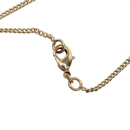 Chanel Gold Plated CC Rhinestones Pendant Necklace