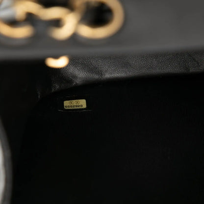 Chanel CC Chocolate Bar Patent and Lambskin Square Flap