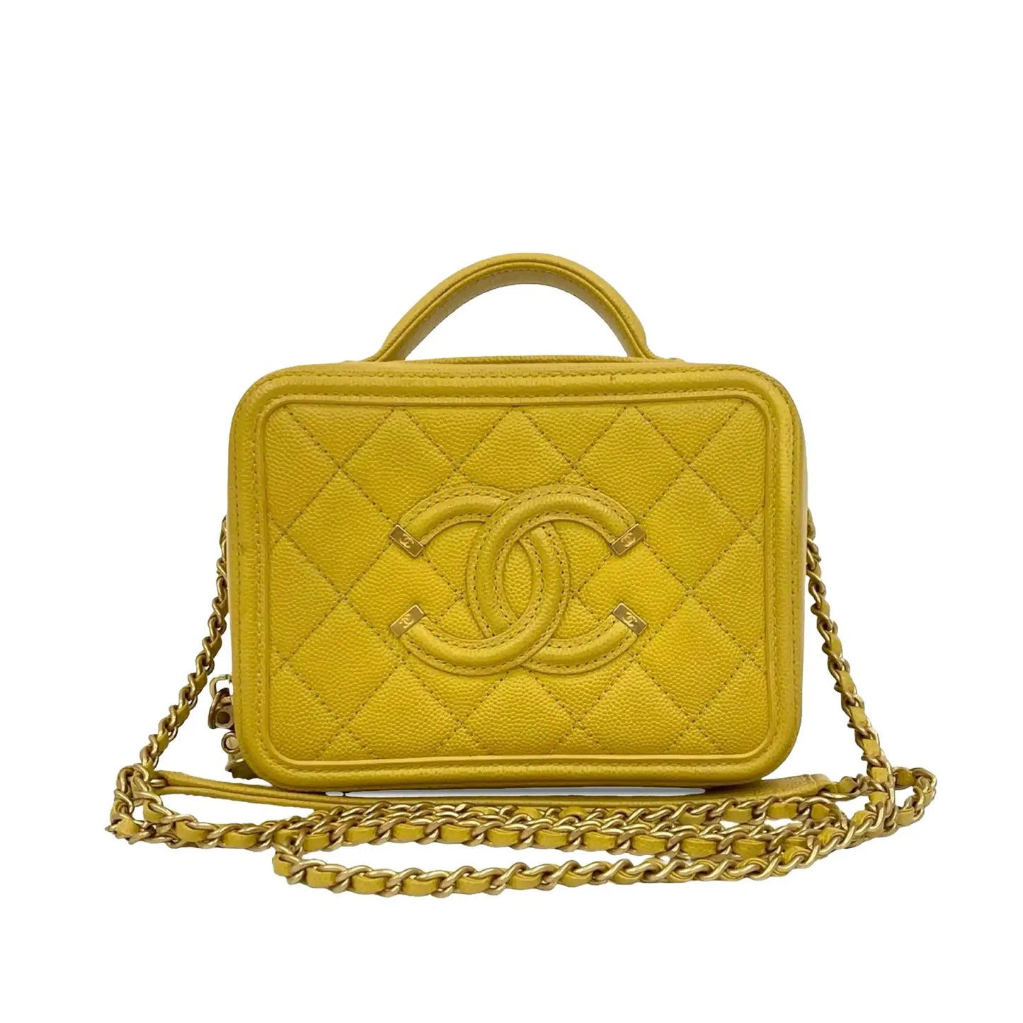 Chanel Small Caviar CC Filigree Vanity Bag
