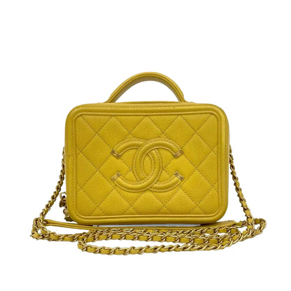 Chanel Small Caviar CC Filigree Vanity Bag