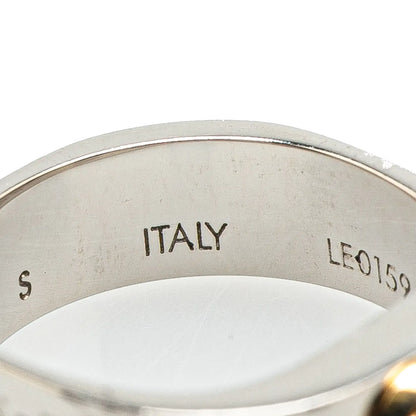 Louis Vuitton Silver Tone Nanogram Ring