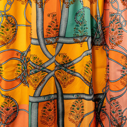 Hermès Coup de Fouet Au Bloc Silk Twill Giant Scarf