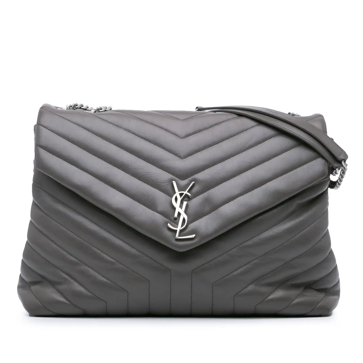 Saint Laurent Large Leather Monogram Matelasse LouLou Shoulder Bag