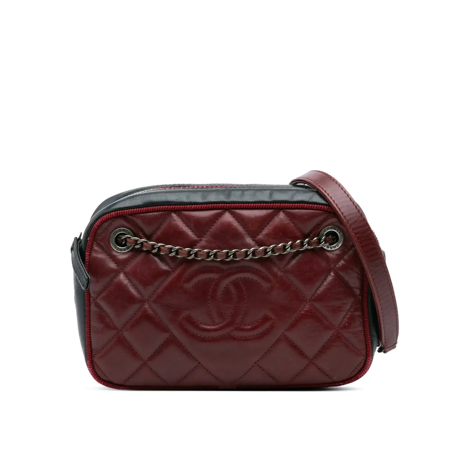 Chanel Small Bicolor Quilted Calfskin Ballerine Camera Bag