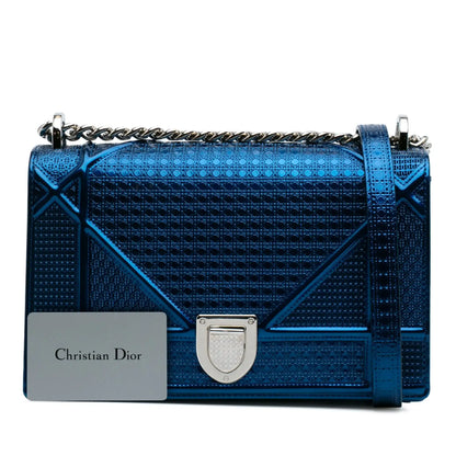 Dior Medium Metallic Patent Microcannage Diorama Crossbody
