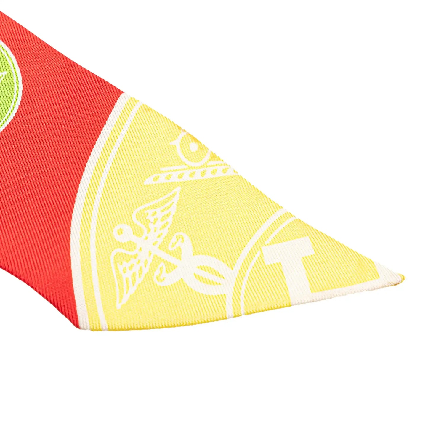 Hermès Ex Libris Twisty Silk Twilly Scarf