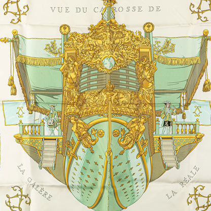 Hermès Vue Du Carrosse De La Galere La Reale Silk Scarf