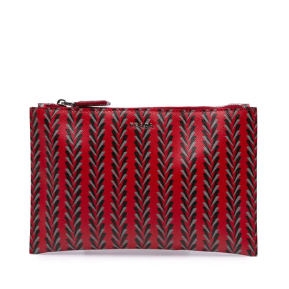 Prada Printed Saffiano Clutch