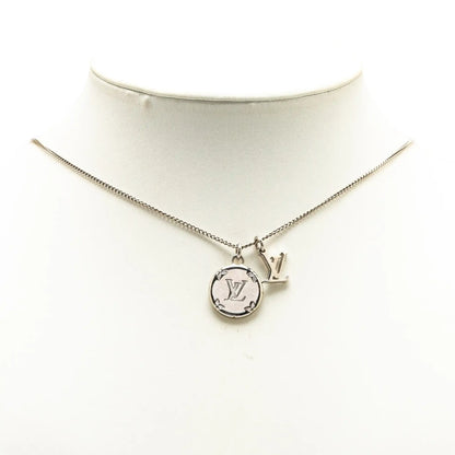 Louis Vuitton Silver Plated Monogram Charms Necklace