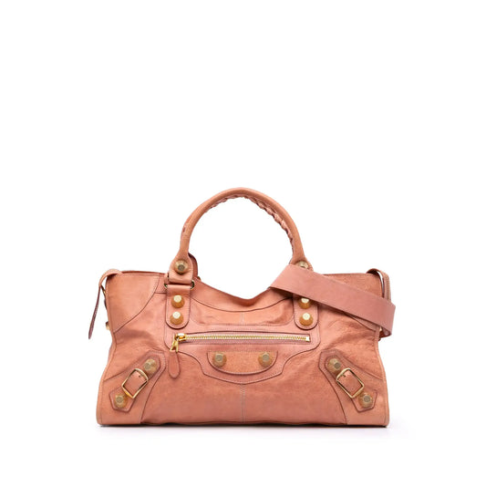 Balenciaga Lambskin Motocross Giant 21 Part Time Satchel