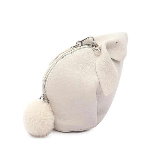 Loewe Mini Calfskin Shearling Bunny Crossbody