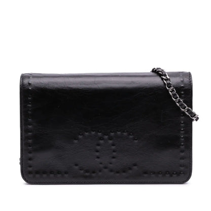 Chanel CC Embossed Lambskin Wallet on Chain
