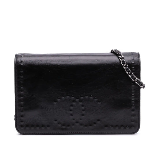 Chanel CC Embossed Lambskin Wallet on Chain