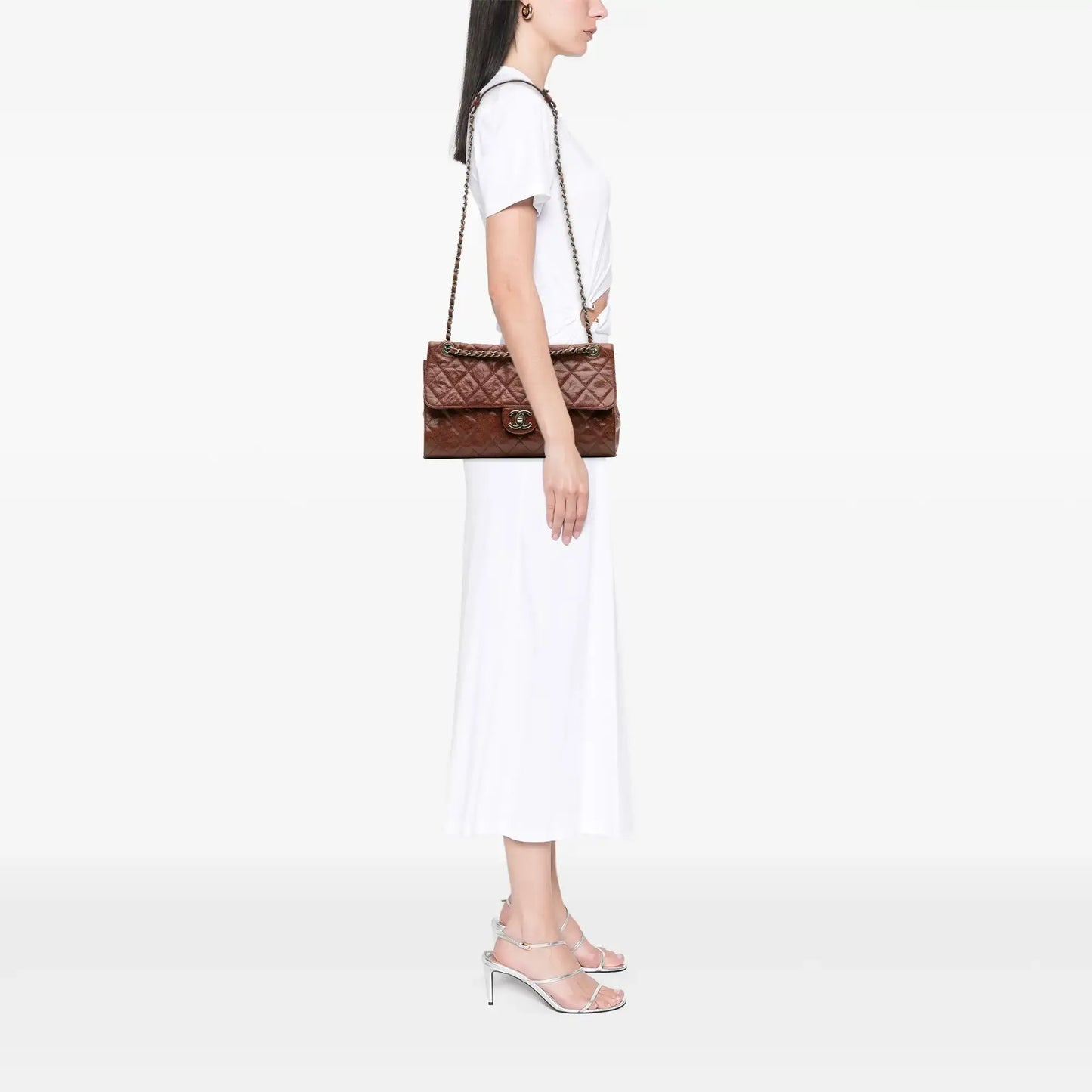 Chanel Jumbo Quilted Glazed Caviar CC Crave Flap