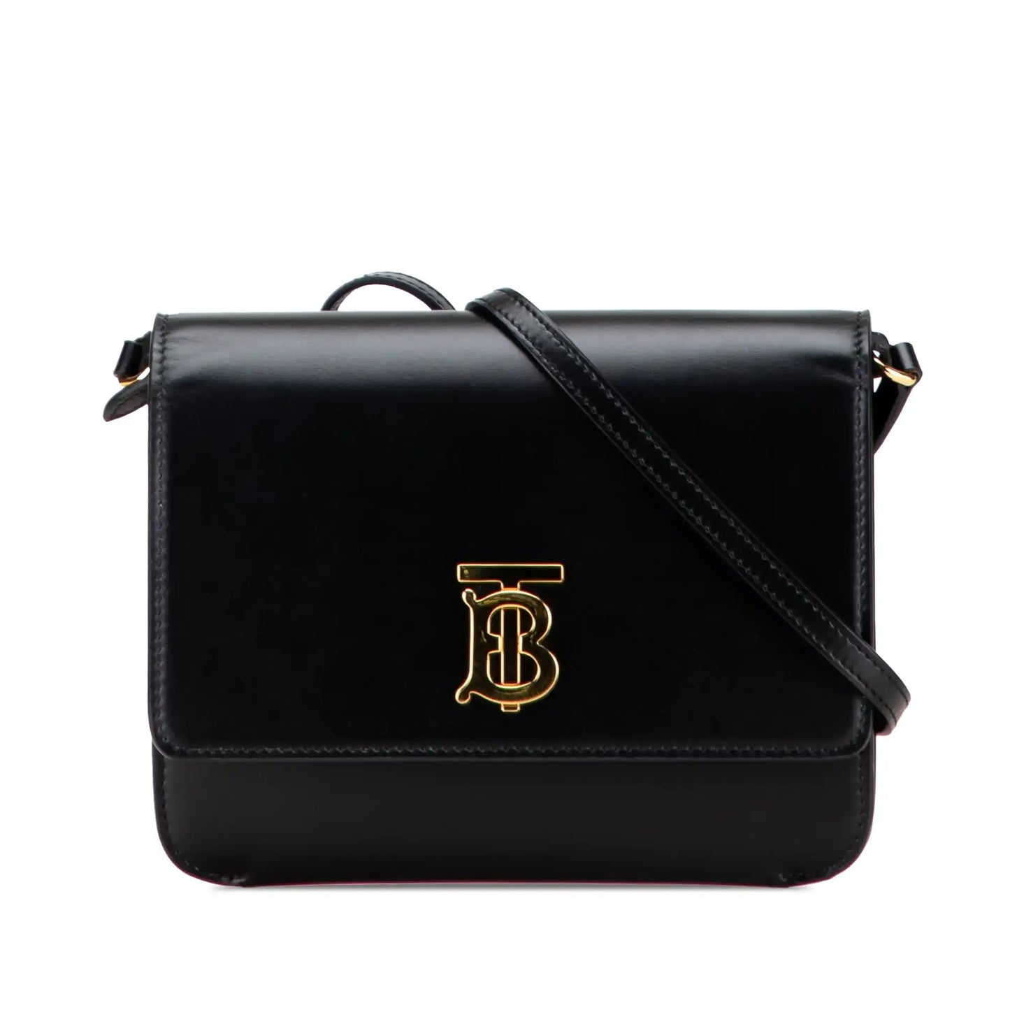 Burberry Mini Leather TB Monogram Flat Crossbody