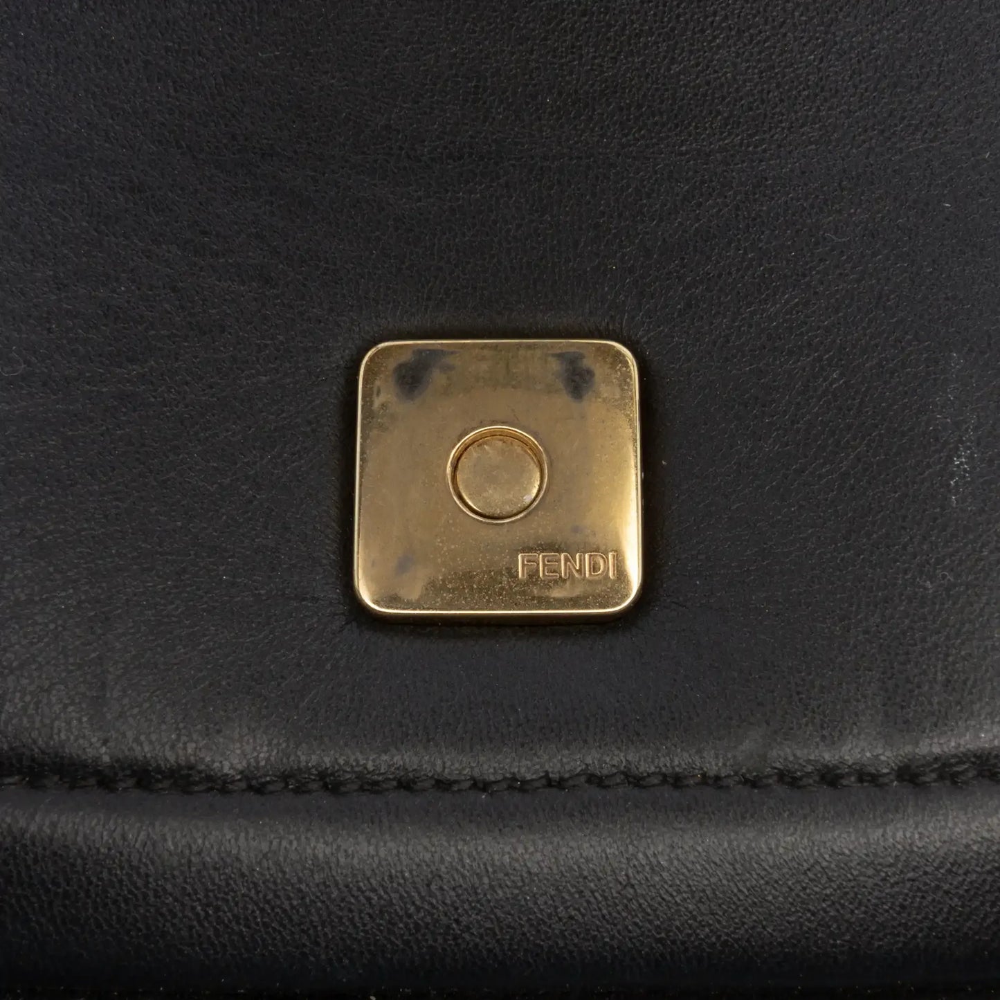 Fendi Mini Nappa Apolo Chain Baguette Shoulder Bag