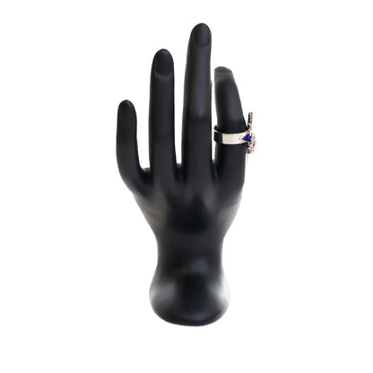 Louis Vuitton Silver Plated Enamel Fairytale Ring Set