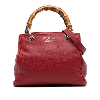 Gucci Small Calfskin Bamboo Shopper Satchel