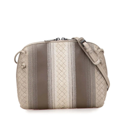 Bottega Veneta Nappa Intrecciato Striped Nodini Crossbody
