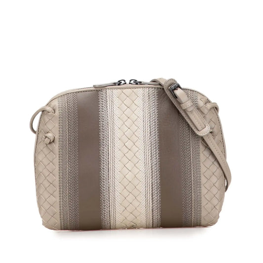 Bottega Veneta Nappa Intrecciato Striped Nodini Crossbody