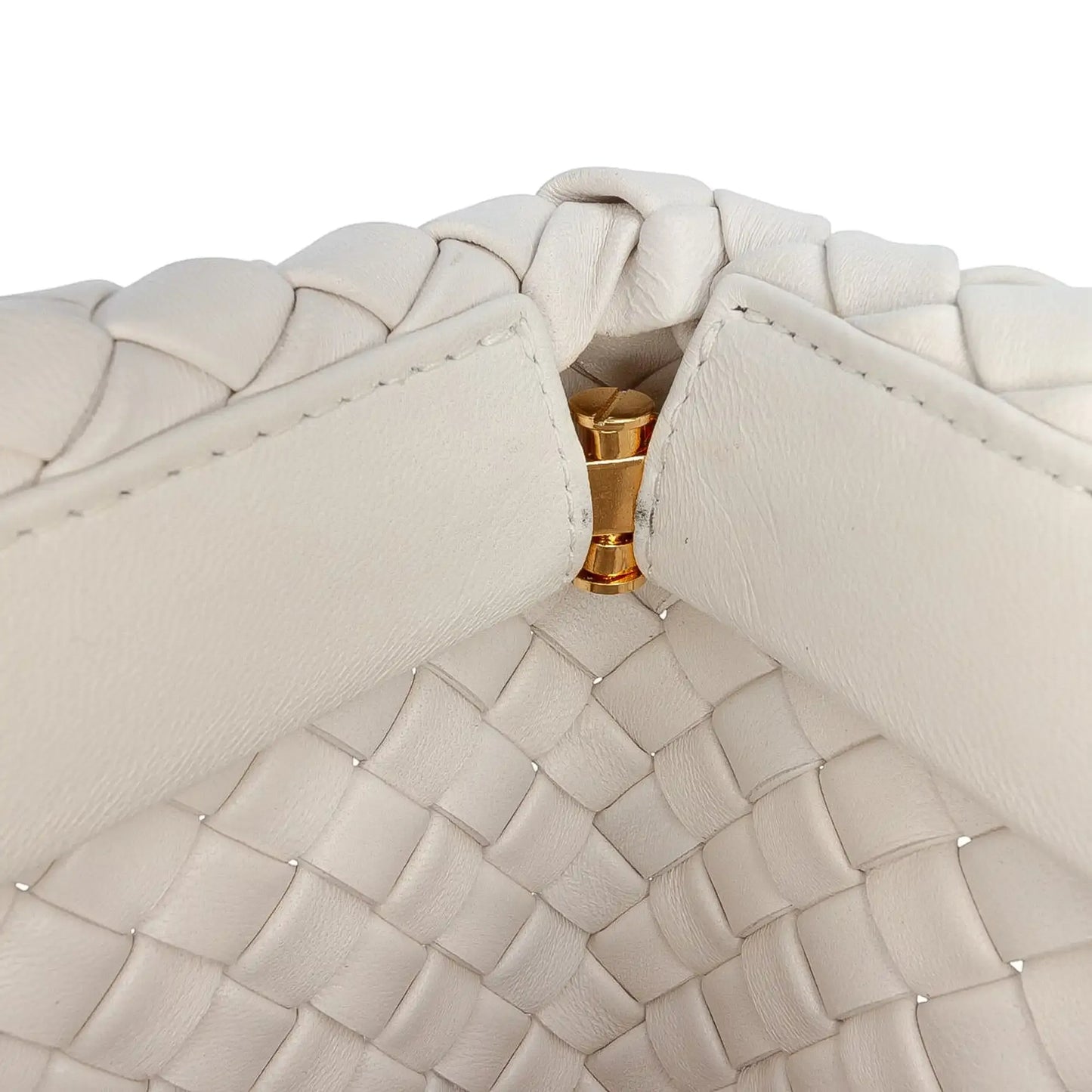 Bottega Veneta Lambskin Padded Intreccio Crisscross Clutch