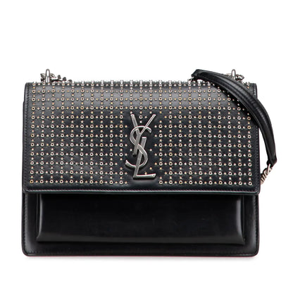 Saint Laurent Medium Studded Calfskin Monogram Sunset Crossbody