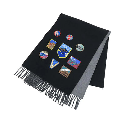 Louis Vuitton Wool and Cashmere Echarpe City Alps Logo Patch Scarf