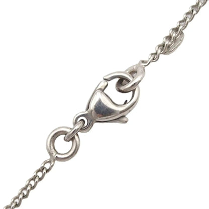 Chanel Silver Plated CC Rhinestone Snowflake Pendant Necklace