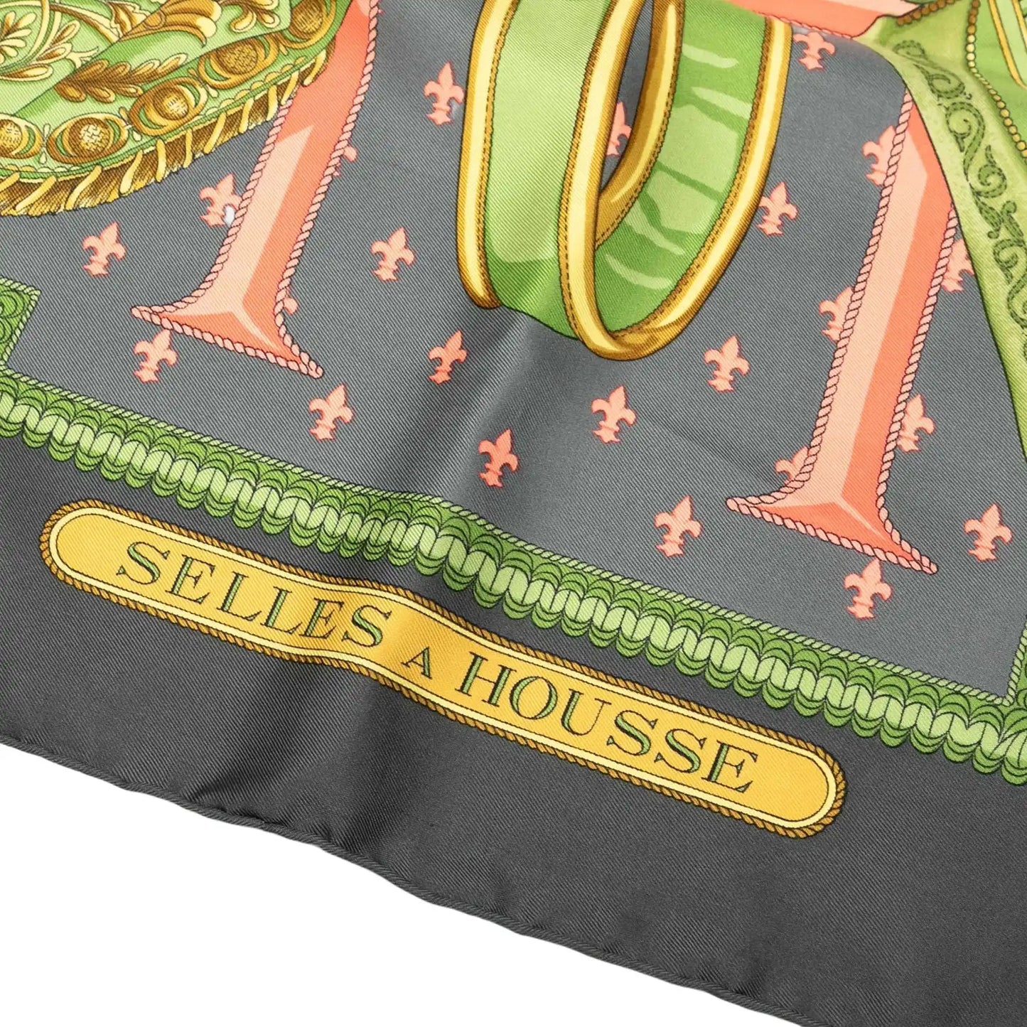Hermès Selles A Housse Silk Scarf 90