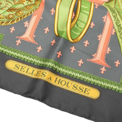 Hermès Selles A Housse Silk Scarf 90