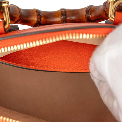 Gucci Mini Dollar Calfskin Bamboo Diana Dome Satchel