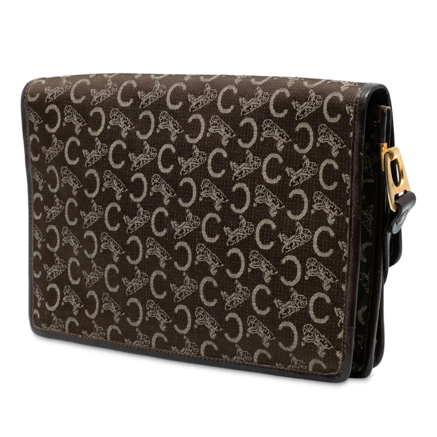 Celine C Carriage Canvas Shoulder Bag