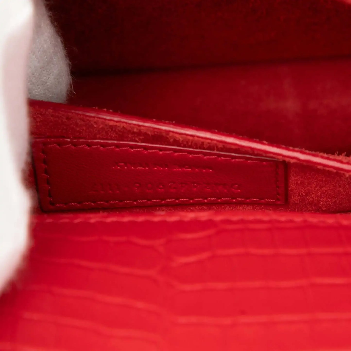 Saint Laurent Medium Croc Embossed Monogram Sunset Bag