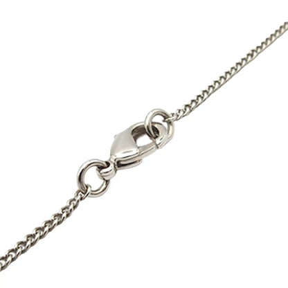 Chanel CC Silver Plated Rhinestones Pendant Necklace